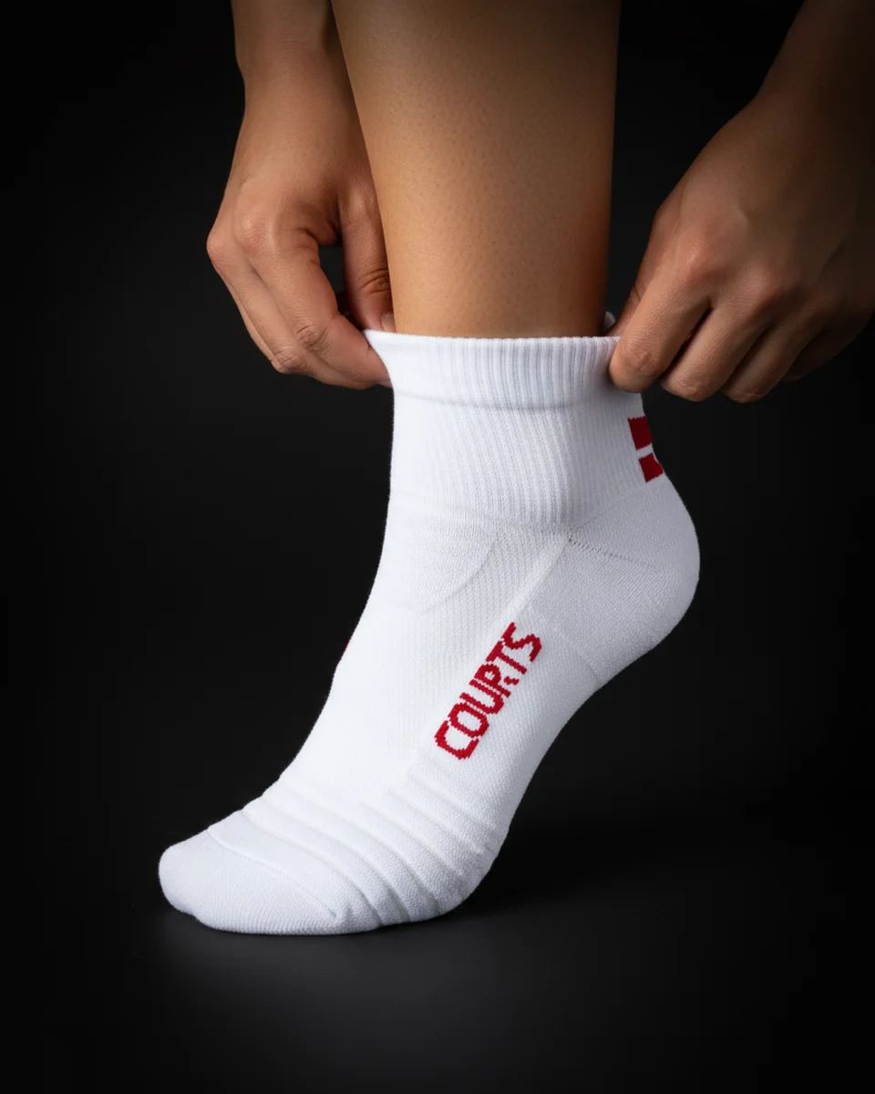 Courts 35% campaign — Accessories / sock and shoe detail