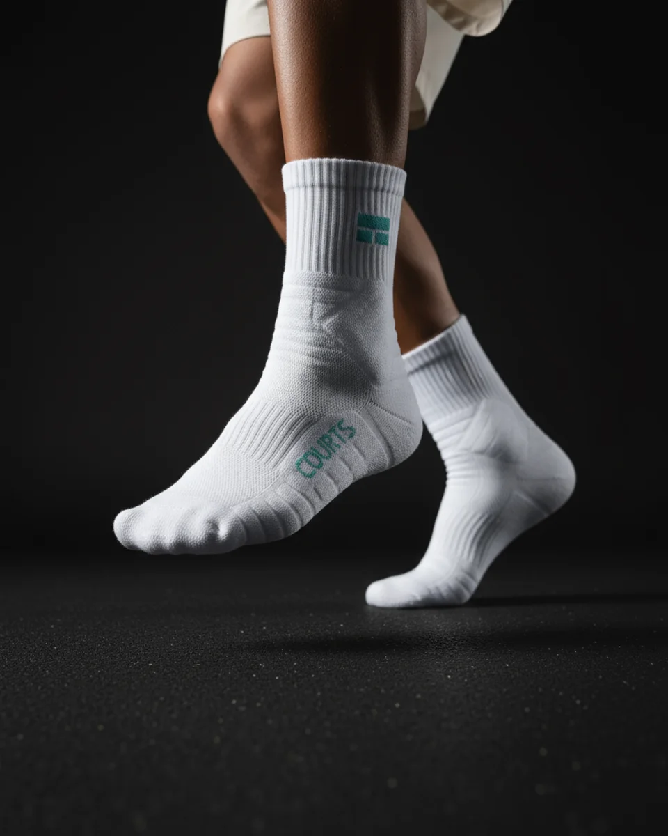Courts 35% campaign — Accessories / socks in context