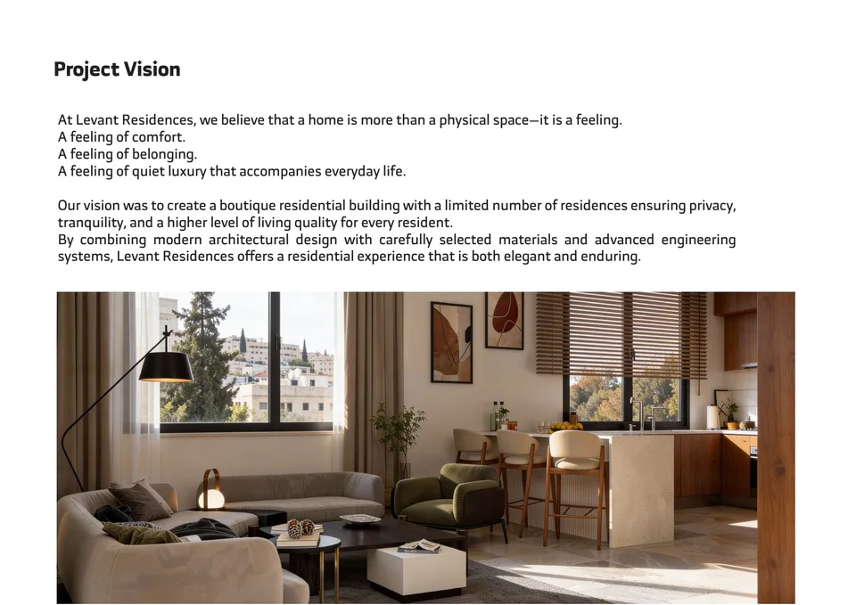Levant Residences — The Company Profile — page 3
