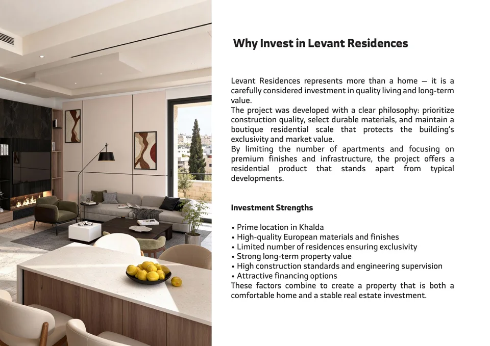 Levant Residences — The Company Profile — page 6