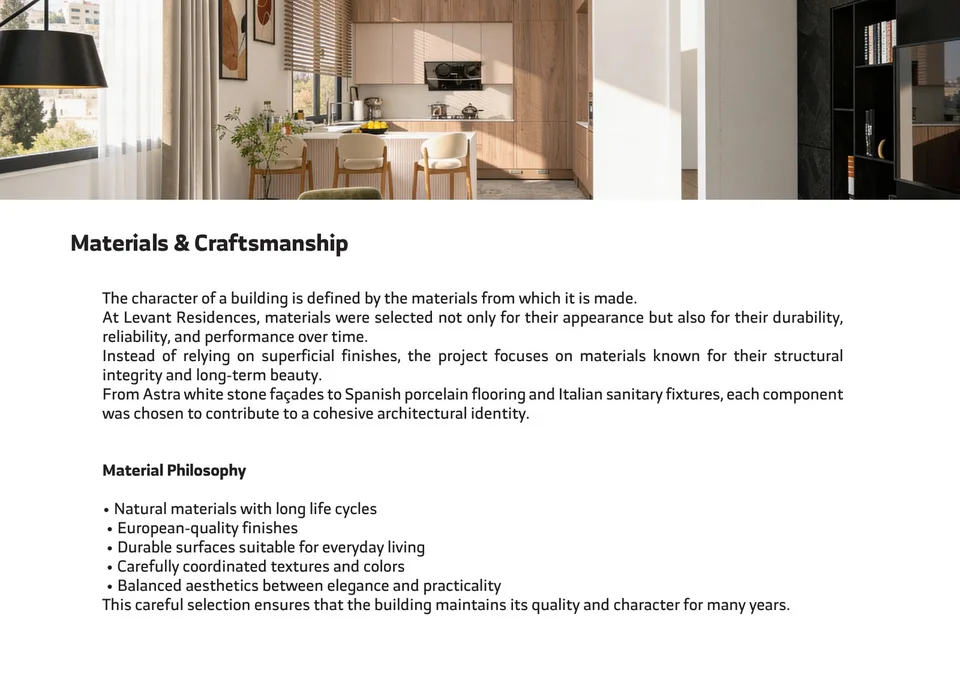 Levant Residences — The Company Profile — page 8