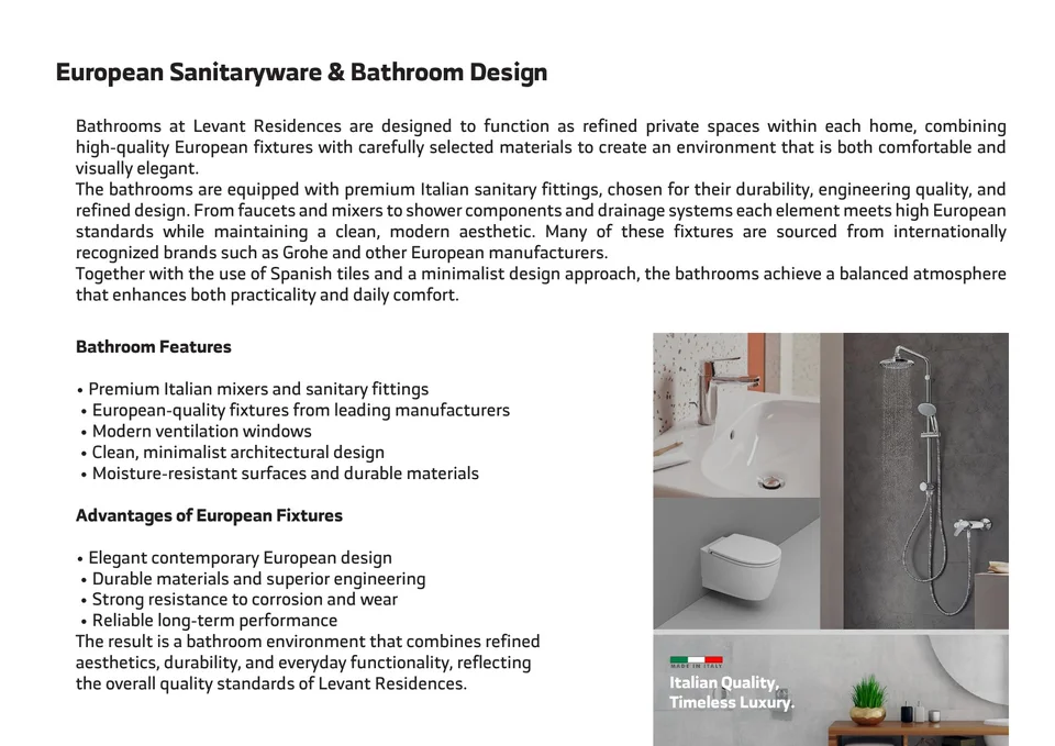 Levant Residences — The Company Profile — page 12