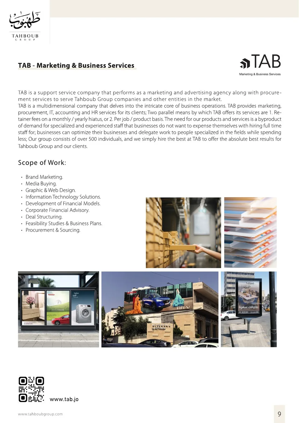 Tahboub Group — The Corporate Profile — page 9