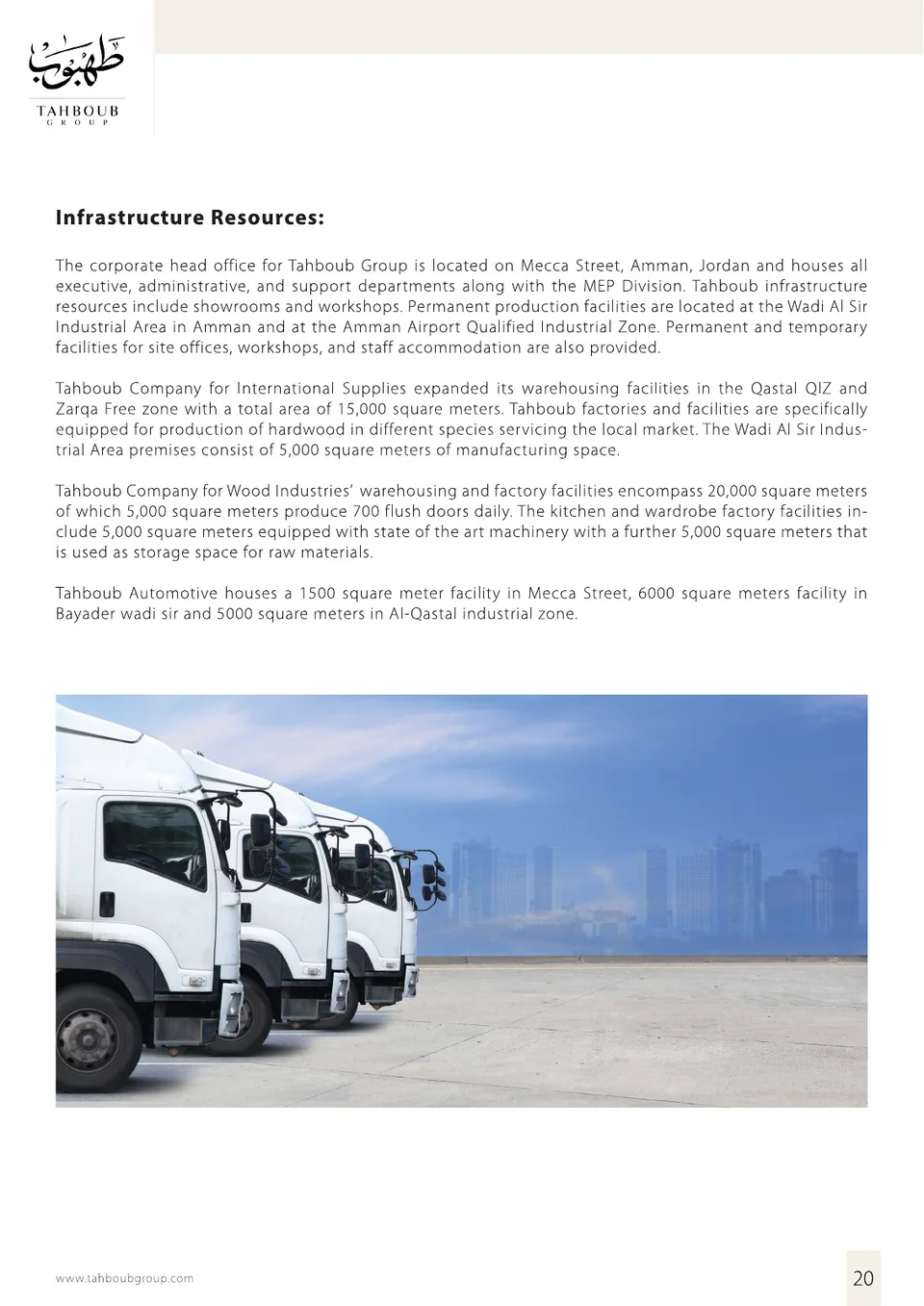 Tahboub Group — The Corporate Profile — page 20
