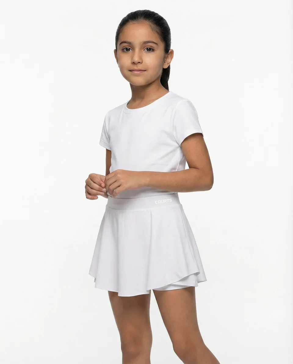 Courts product imagery — Kids / SHORT332-WHT / view 03