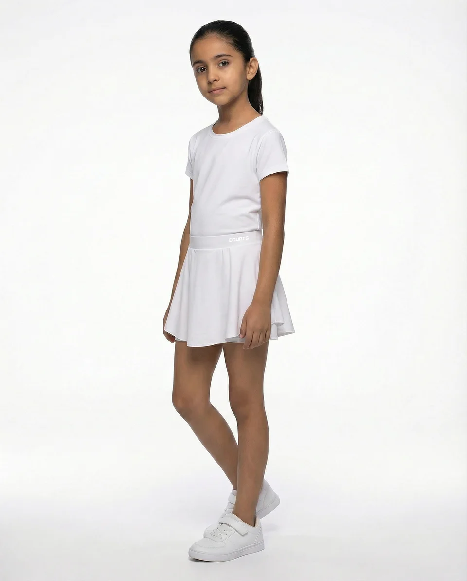 Courts product imagery — Kids / SHORT332-WHT / view 06