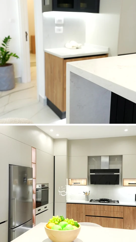 Tahboub Home — White & Wood Kitchen