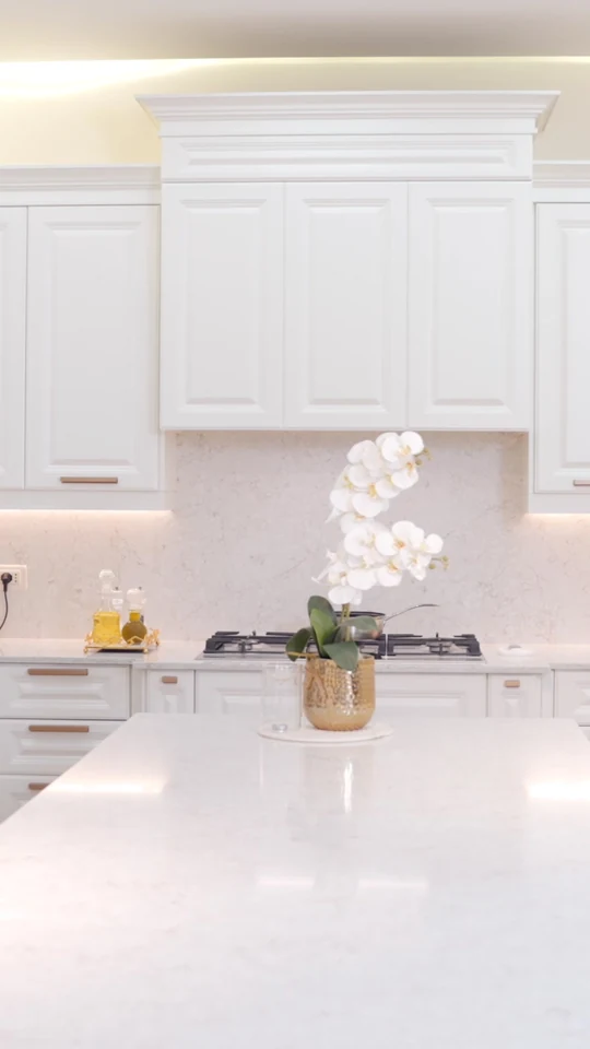 Tahboub Home — White Kitchen, Portrait
