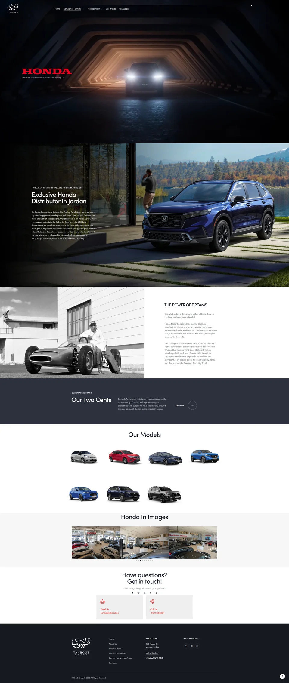 Tahboub Group — Honda / archived desktop page