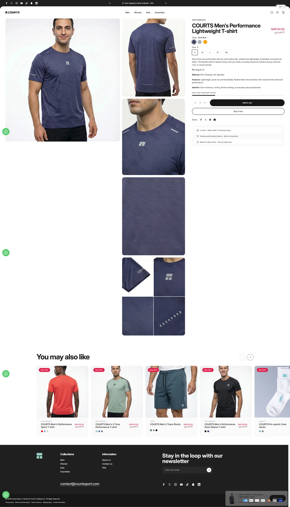 Courts — Product detail page