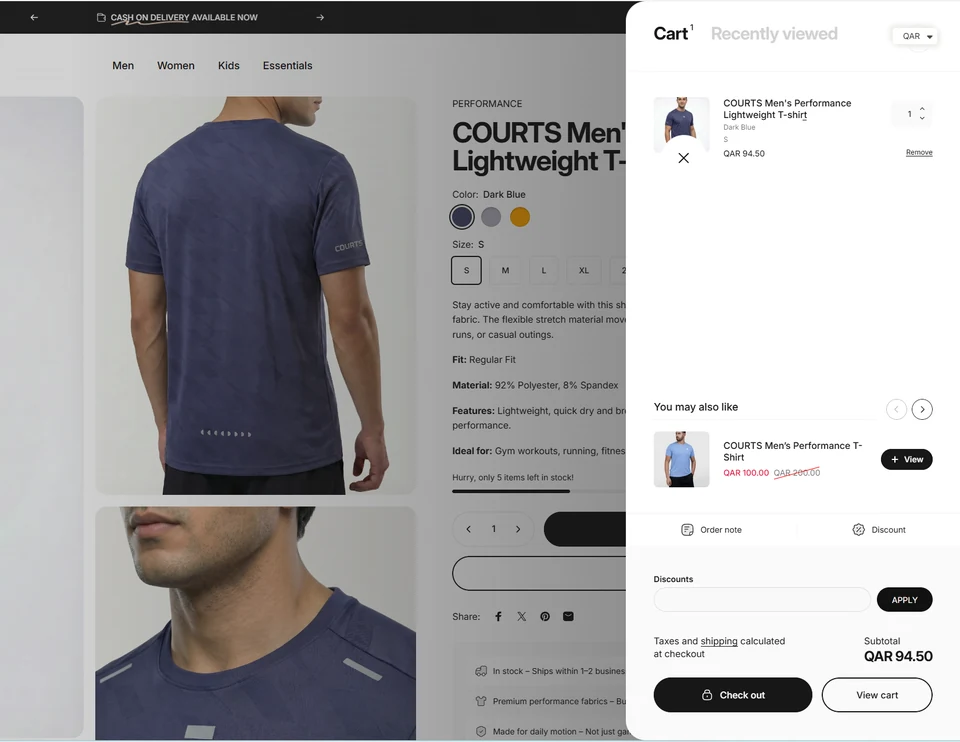 Courts — Cart drawer