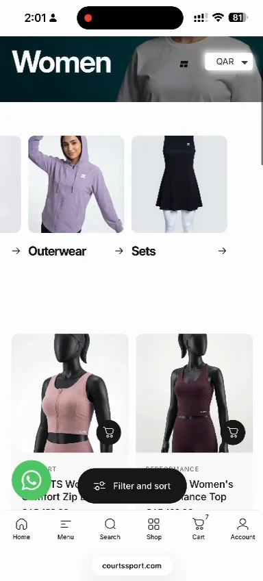 Courts — Mobile collection browsing
